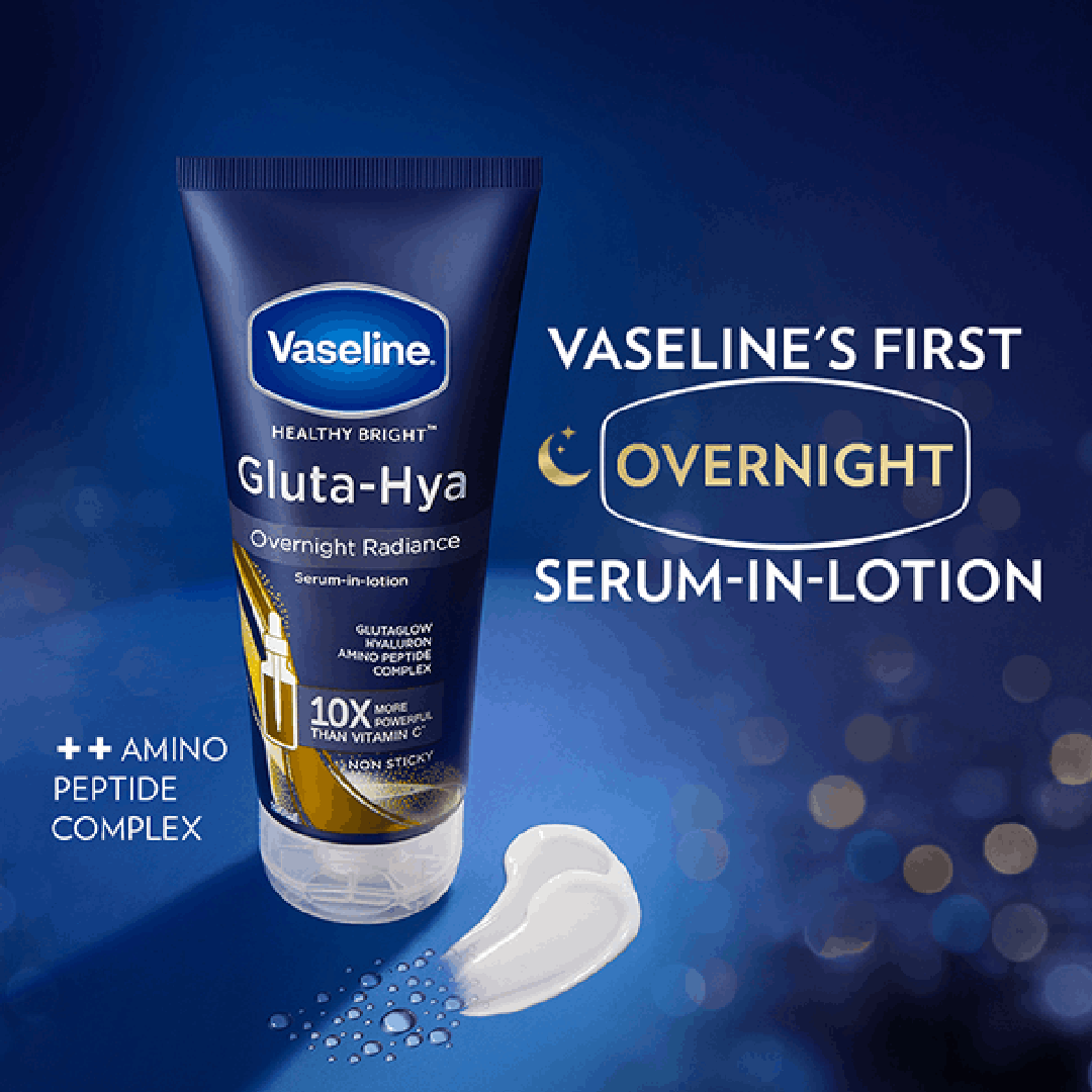 VASELINE GLUTA-HYA SERUM BURST LOTION OVERNIGHT RADIANCE REPAIR 290ml - Thailand