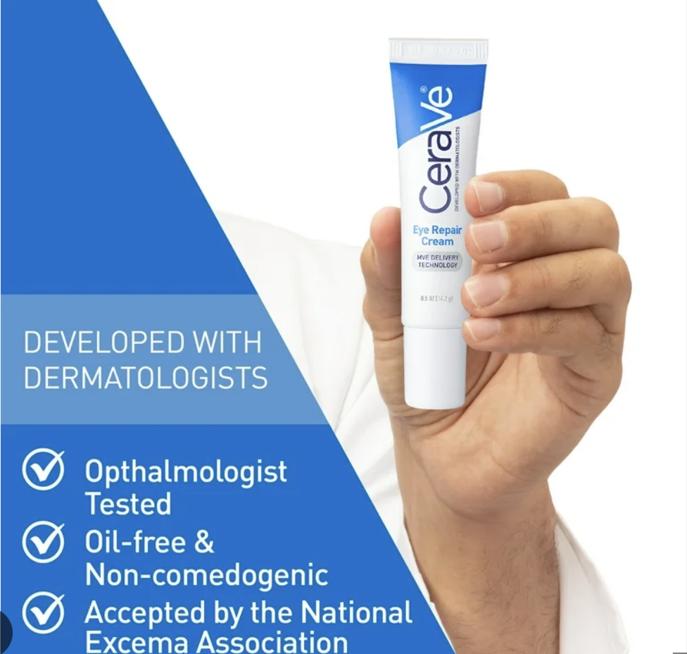 CeraVe Eye Repair Cream for Dark Circles and Puffiness for All Skin Types