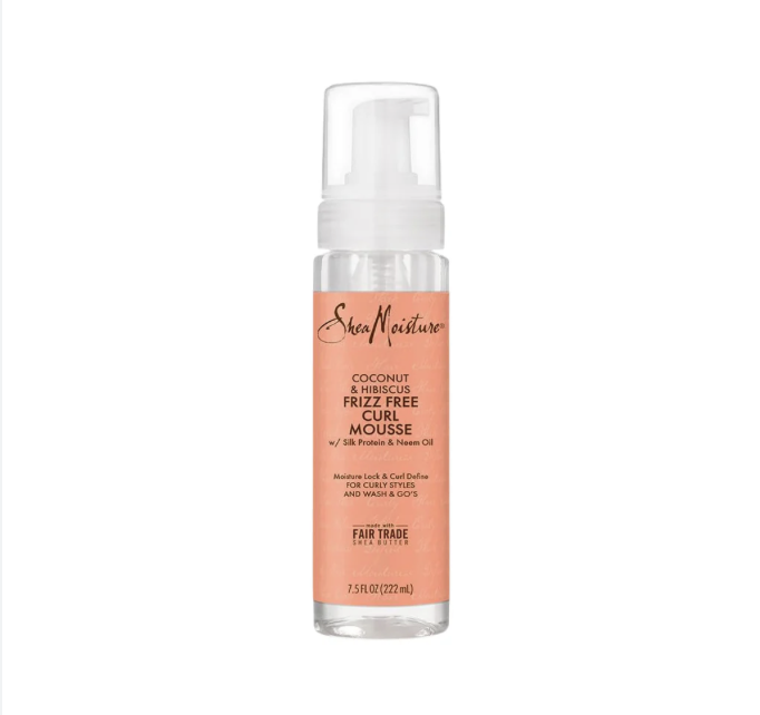 hea Moisture Curl Mousse Coconut and Hibiscus for Frizz Control Styling Mousse with Shea Butter