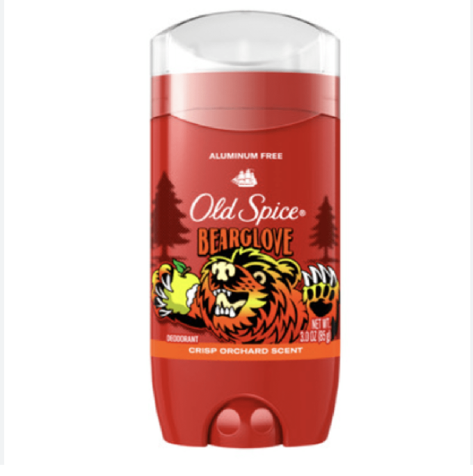 Old Spice Aluminum Free Deodorant for Men, 24/7 Odor Protection, 24/7 Freshness & Lasting Scent, Goes on Clear, Bearglove with Crisp Orchard Scent