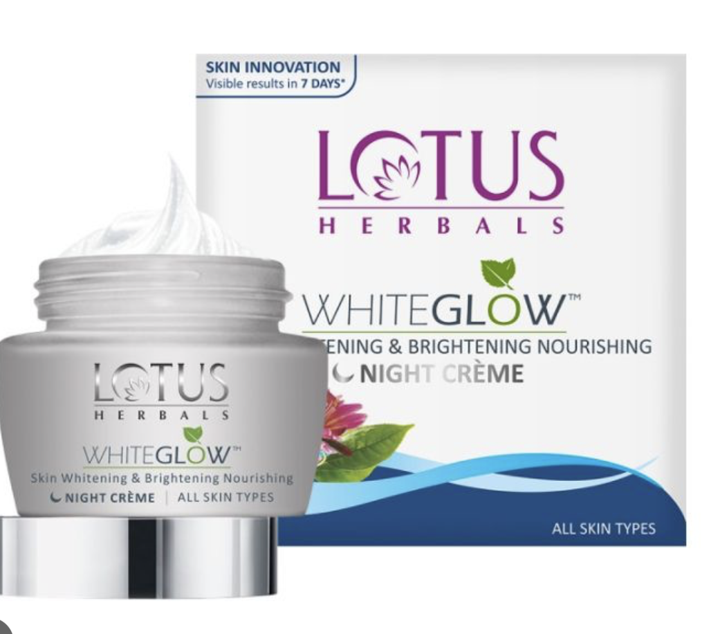 LOTUS HERBALS WHITEGLOW SKIN WHITENING & BRIGHTENING NOURISHING NIGHT CREME (60GM)