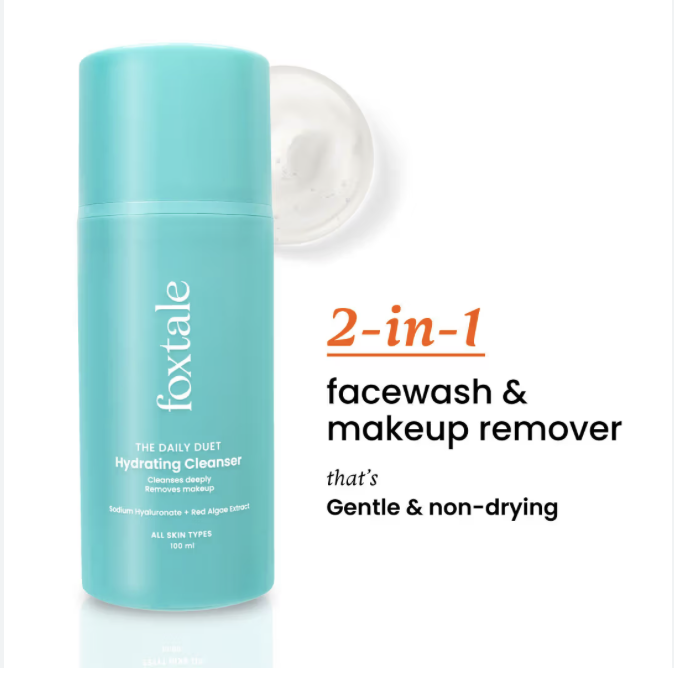 Foxtale Hydrating Cleanser And Make-Up Remover, With Hyaluronic Acid (100ml)