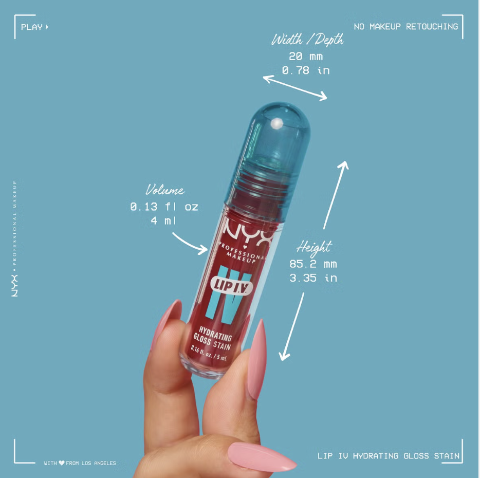 Get a glass-like glaze or softer lip stain with the NYX Professional Makeup Lip IV Hydrating Gloss Stain. Trending on TikTok for all the right reasons, this hydrating gloss-tint hybrid splash