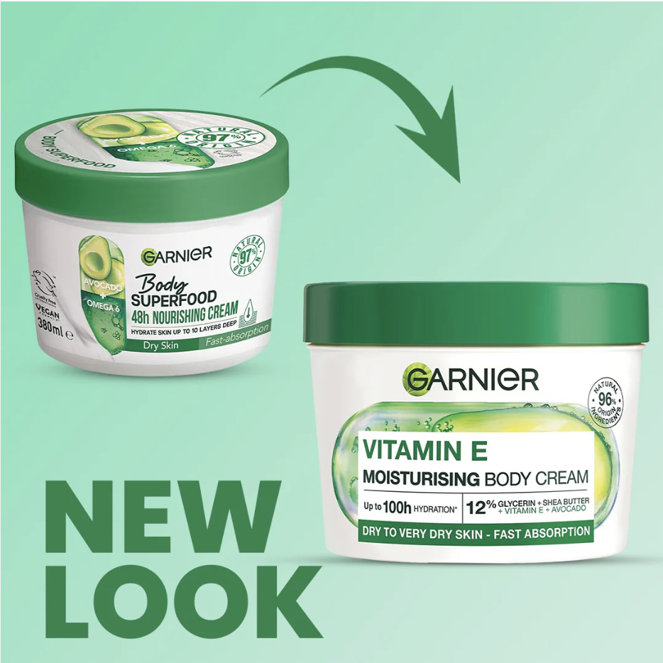 Garnier Vitamin E Moisturising Body Cream 380ml