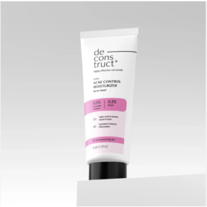 Deconstruct Acne Control Moisturiser with Ectoin & Ceramides for Acne Prone & Oily Skin | Lightweight & Non-Sticky | Soothing & Barrier Repair | Non-Comedogenic | For Men & Women | 50g