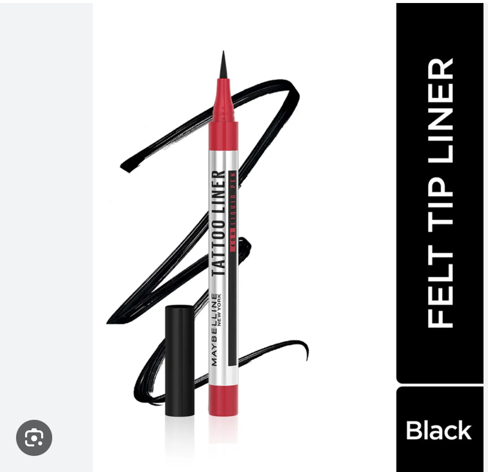 Maybelline New York Tattoo Liquid Eye Liner, Long Lasting Smudge Proof Eyeliner, Waterproof Eyeliner 48H Dip In, Black