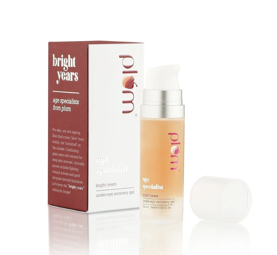 Plum Bright Years Under-Eye Recovery Gel, 15 ml, Age Specialist, For Normal And Dry Skin, Vegan Skin Care