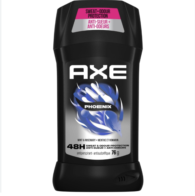 AXE Phoenix Antiperspirant Stick for 48-Hour Sweat and Odour Protection, Crushed Mint & Rosemary, 76g