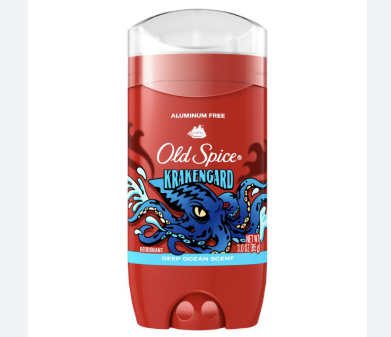 Old Spice Aluminum Free Deodorant for Men, 24/7 Freshness, Long Lasting Odor Protection, Legendary Fragrance, Krakengard, Deep Ocean Scent, 85g