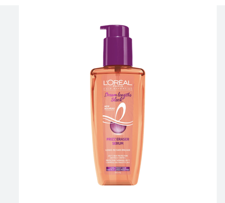 Loreal Paris Dream lengths Sleek Frizz Eraser Serum with Keratin and Castor Oil, 100 Milliliters