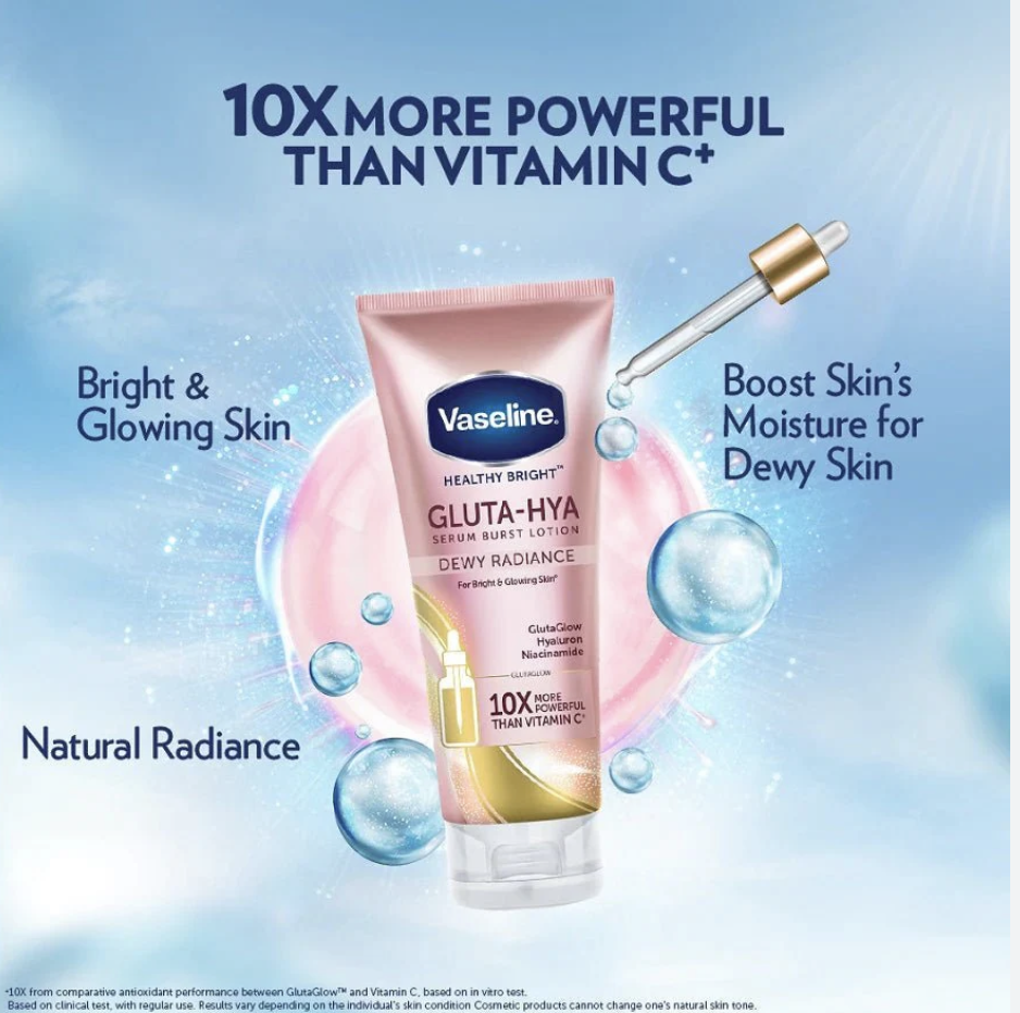 Vaseline Gluta-Hya Serum Burst Lotion Dewy Radiance 300ml - Thailand