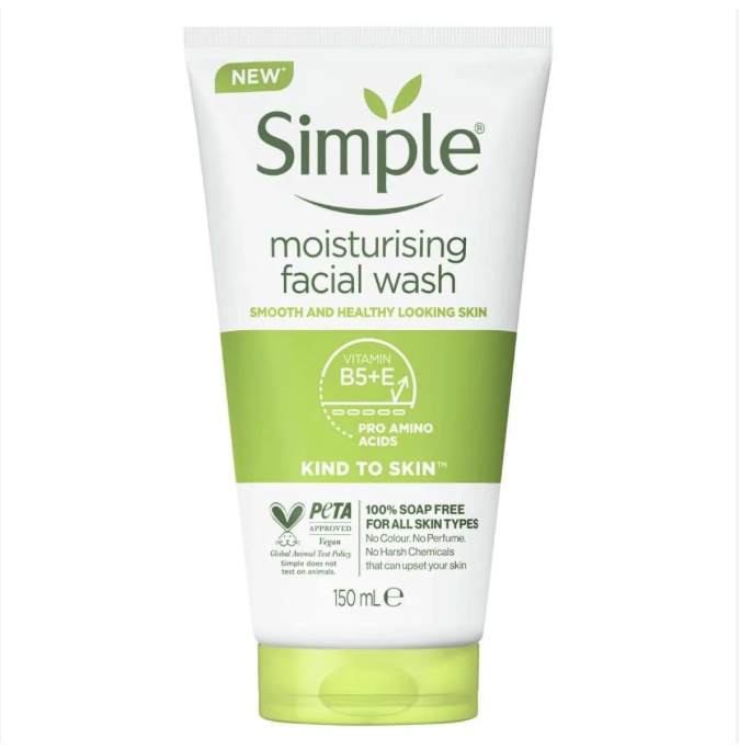 Simple Moisturising facial wash 150ml- Poland
