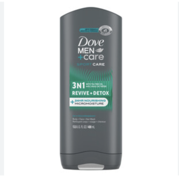Dove Men+Care Sportcare Body Wash + Face Wash Revive + Detox 400 ml canada