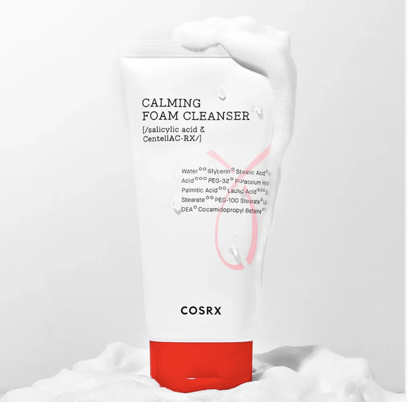 COSRX AC Collection Calming Foam Cleanser, 50 ml Salicylic Acid Acne Cleanser | Animal Testing Free, Paraben Free, Korean Skin Care