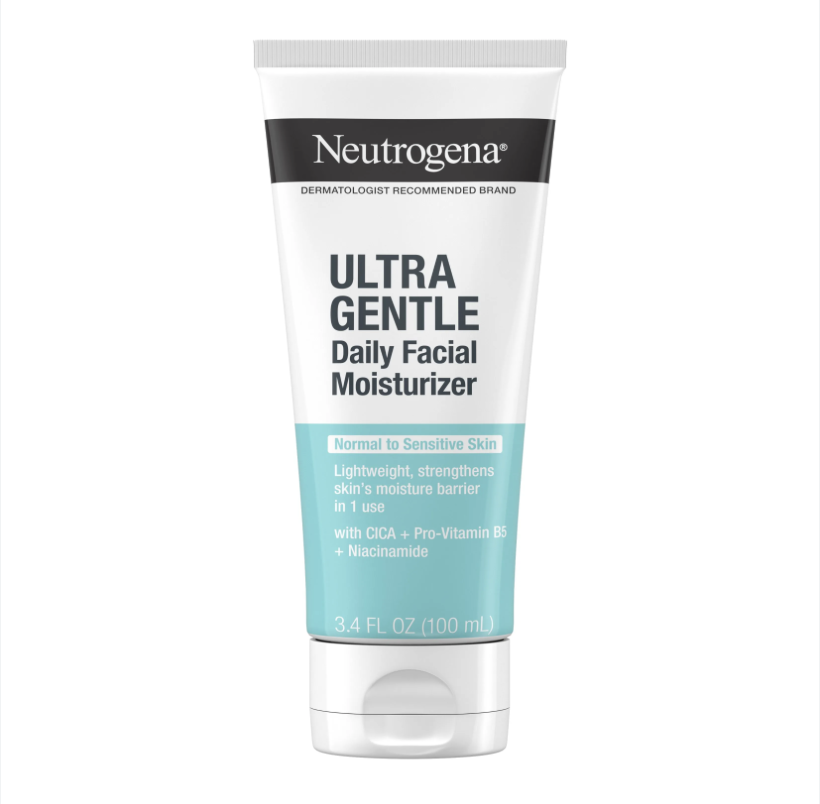 Neutrogena Fragrance Free Daily Facial Moisturizer, Hypoallergenic, Face & Neck for Sensitive Skin with Vitamin B3, Pro-Vitamin B5 & Vitamin E Supports Dynamic Barrier, 100ml