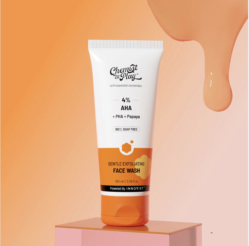 Chemist At Play Gentle Exfoliating Face Scrub with Mandelic Acid & Walnuts | Removes Dead Skin & Blackheads | Detans |Gives Instant Glow| Face Scrub for Women & Men | 100ml