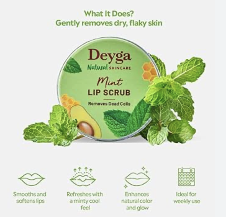 Deyga Mint Lip Scrub (16 Grm) Exfoliates I Reduces Dryness