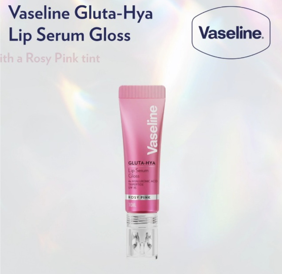 Vaseline Gluta-Hya Lip Serum Gloss Rosy Pink 10ml