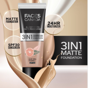 Faces Canada All Day Hydra Matte Mini - 3 In 1 Foundation + Moisturizer + SPF 30 - Absolute Ivory