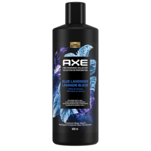 AXE Fine Fragrance Collection Body Wash For Men 12h Refreshing Scent Shower Gel Blue Lavender Infused with Lavender, Mint, and Amber Essential Oils, 532mL