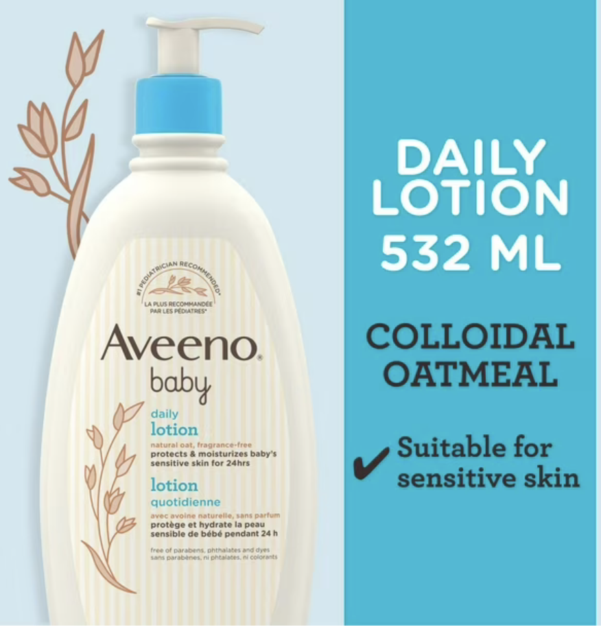 Aveeno Baby Lotion, Daily Moisturizing Cream, 532 mL- CANADA