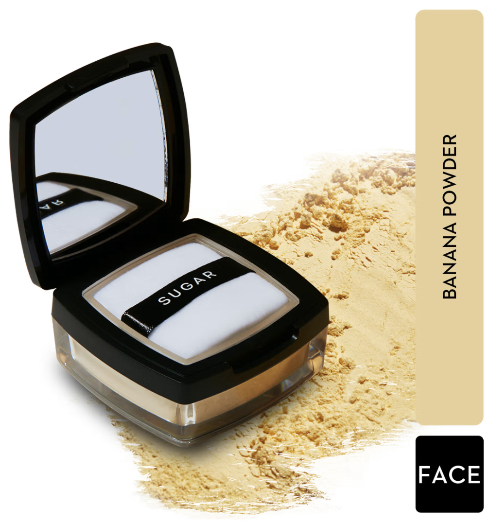 SUGAR All Set To Go Banana Matte Powder | Setting Matte Powder For Mattified Skin | Oil-Controlling