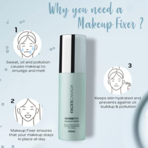 Faces Canada Ultime Pro Makeup Fixer, 100 ml | Long Lasting Makeup Setting Spray | Keeps Makeup Intact | Hydrates, Soothes & Refreshes Skin
