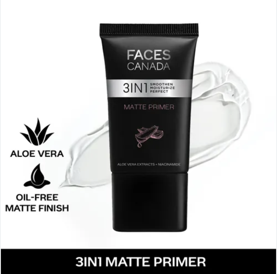 Faces Canada Dewy Primer, 30g | Blurs Imperfections | Flawless Dewy Base | Lightweight Hydrating Creamy Texture | Smoothens & Moisturizes Skin | Hyaluronic Acid