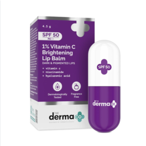 The Derma Co 1% Vitamin C Brightening Lip Balm with SPF 50 PA +++
