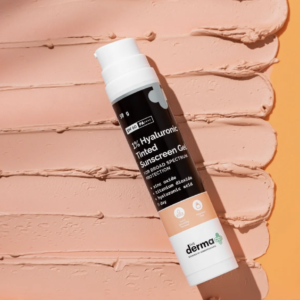 The Derma Co 1% Hyaluronic Tinted Sunscreen Gel for Broad Spectrum Protection - 50g