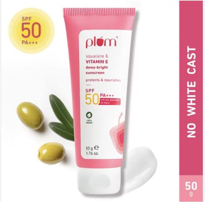 Plum Squalane & Vitamin E Dewy-Bright Sunscreen SPF 50 PA+++