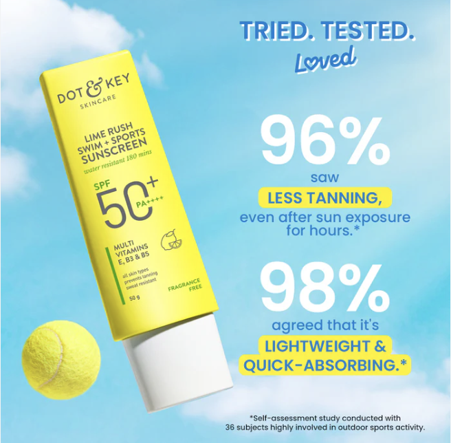 Dot & Key Lime Rush Swim + Sports Sunscreen SPF 50+ PA++++ In-Vivo Tested