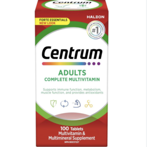 Centrum Forte Essentials, Complete Multivitamin & Mineral Supplement, Adults, 100 Tablets