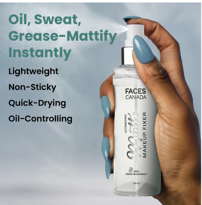 Product Description Reviews & Ratings ★ 3.9 Rating by 18 verified users Faces Canada Ultime Pro Matte Makeup Fixer, 100 ml | Long Lasting Makeup Setting Spray | Keeps Makeup Intact | Flawles