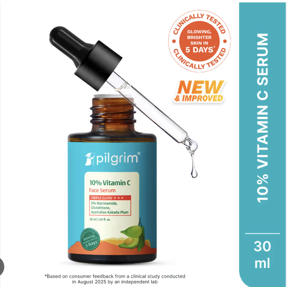 Pilgrim 10% Vitamin C Face Serum For Daily Brightness 5% Niacinamide (30ml)