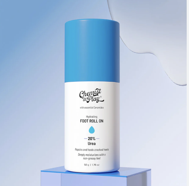 Chemist At Play Foot Roll-on | Repairs & Heals Cracked Heels | Gives Upto 24-Hours Moisturization | Safe for Diabetic Foot | 50gm