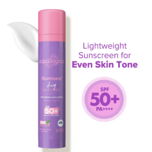 Aqualogica Illuminate+ Dewy Lightweight Sunscreen Gel SPF 50+ PA++++ for All Skin Types 50 gm
