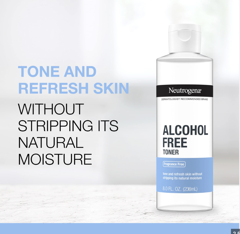 Neutrogena Alcohol-Free Gentle Face Toner | Fragrance-Free | Hypoallergenic