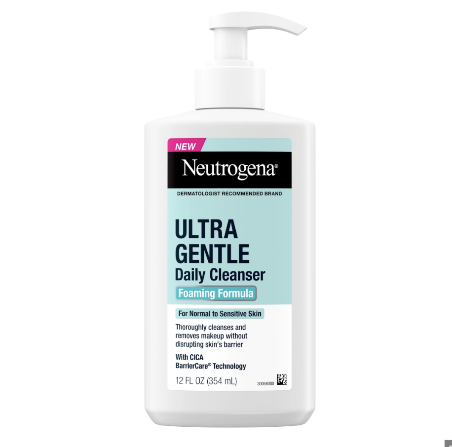 Neutrogena Ultra Gentle Foaming Facial Cleanser, Daily Face Wash 473ml
