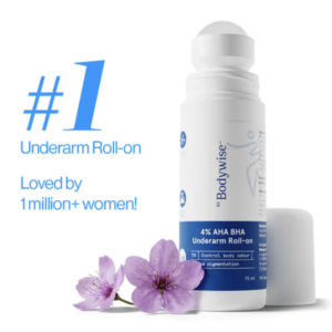 Be Bodywise 4% AHA BHA Underarm Roll On Treats Pigmentation & Odour Lactic Acid & Salicylic Acid Flora (75ml)