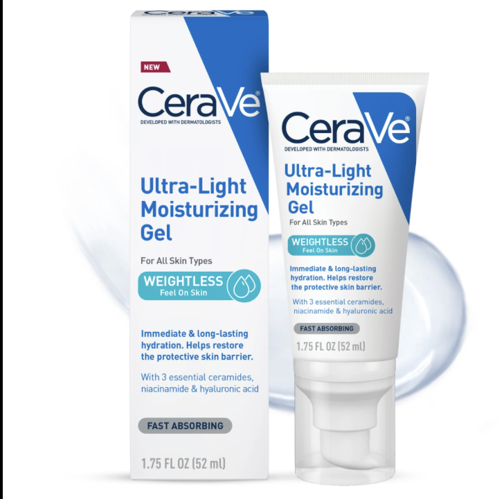 CeraVe Ultra-Light Gel Face Moisturizer with Hyaluronic Acid & Niacinamide All Skin Types - CANADA