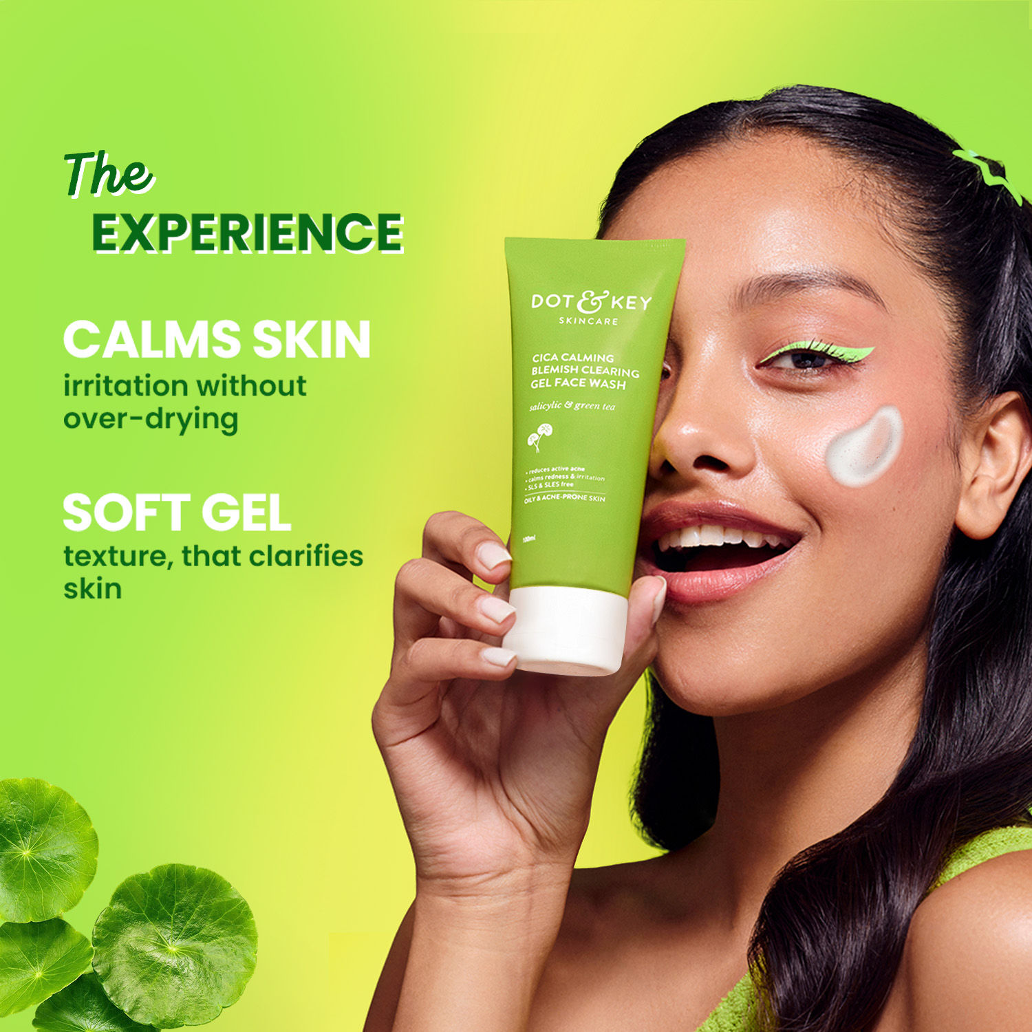 Dot & Key Cica 2% Salicylic Acid Face Wash for Oily, Acne Prone Skin