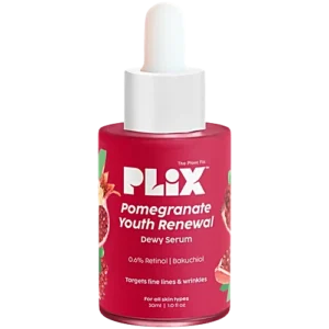 Plix The Plant Fix Pomegranate Youth Renewal Dewy Serum - 0.6% Retinol & 0.2% Bakuchi, 30 ml