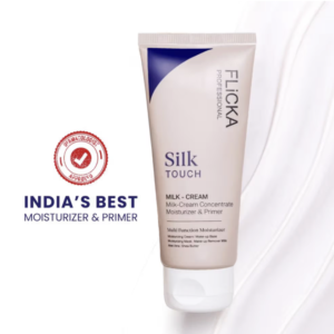 Flicka Silk Touch 3-In-1 Moisturizer Primer And Sun Care Dermatologically Tested And Minimize Pores (60g)