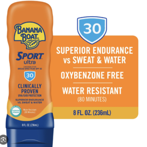 Banana Boat Sport Ultra Sunscreen Lotion Broad Spectrum SPF 30 Water Resistant 80 Minutes UVA UVB Protection Reef Friendly 8 fl oz