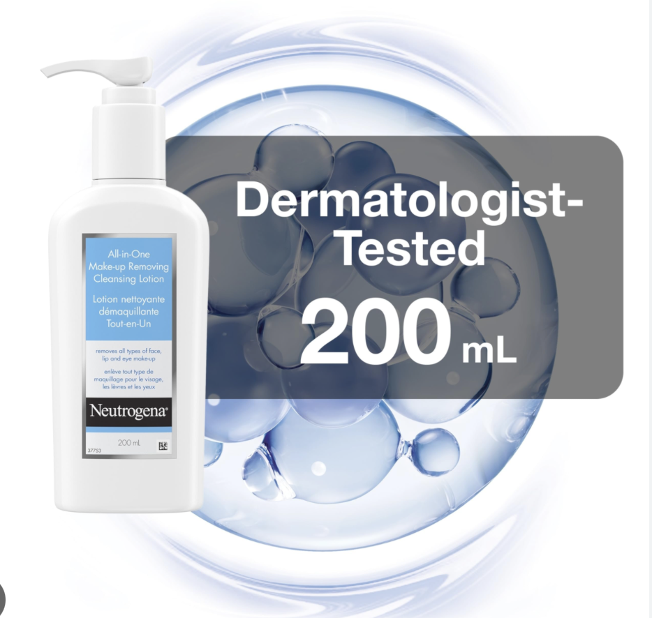 Neutrogena All-in-One Makeup Remover Face Cleansing Lotion, 200 mL
