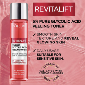 Loreal Paris 5% GLYCOLIC ACID PEELING TONER 180ML