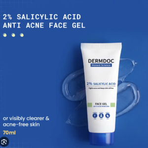 DERMDOC by Purplle 2% Salicylic Acid Anti Acne Face Gel (70 gm) | Salicylic Acid Gel | Cleansing Salicylic Acid I Face Gel Cream I Face Gel for Oily Skin