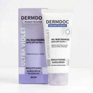 DERMDOC 4% Niacinamide Ultra Violet Brightening Sunscreen with SPF 50 PA+++ Sun Protection  70g