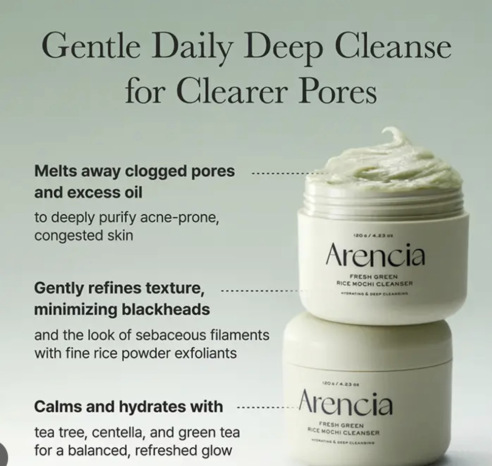 Arencia Fresh Green Rice Mochi Cleanser